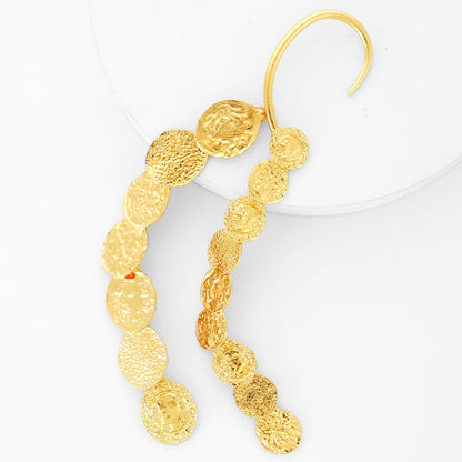 Simple Irregular Multi-layered Round Spliced Earrings