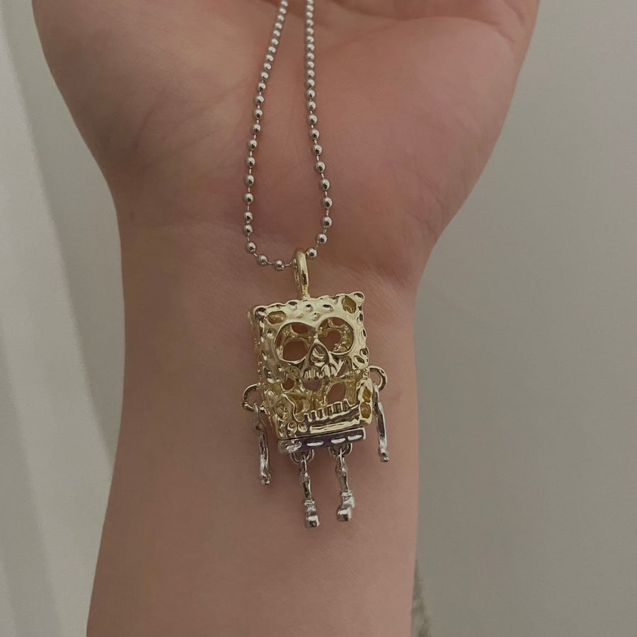 Sponge Skull Machine Design Creative Necklace
