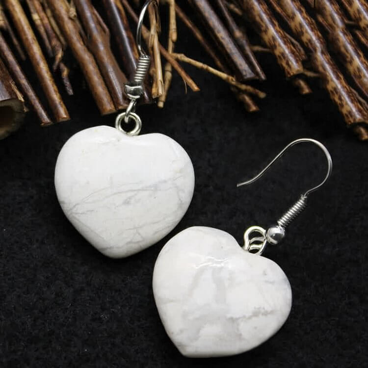 Crystal Heart Healing Earrings