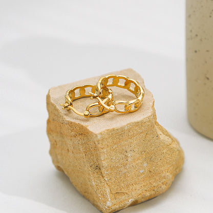 Mesh Simple Stainless Steel Earrings