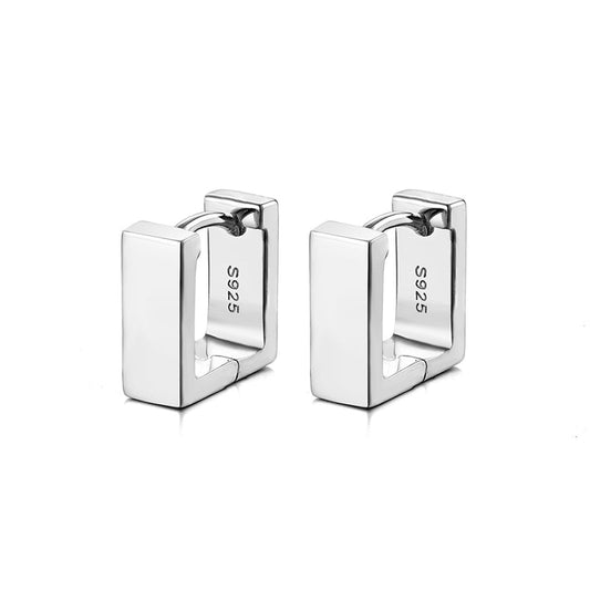 Sterling Silver Square Premium Earrings