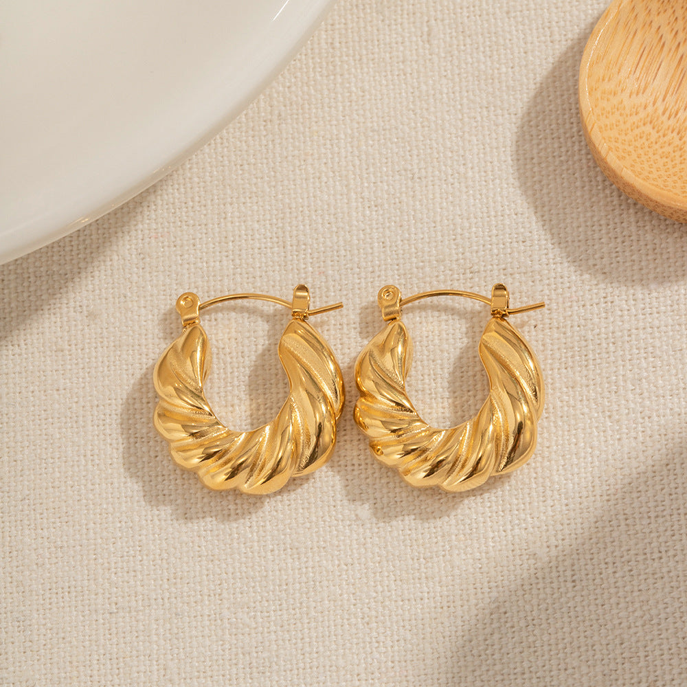 Stainless Steel Hemp Wreath Earrings