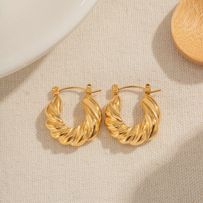 Stainless Steel Hemp Wreath Earrings