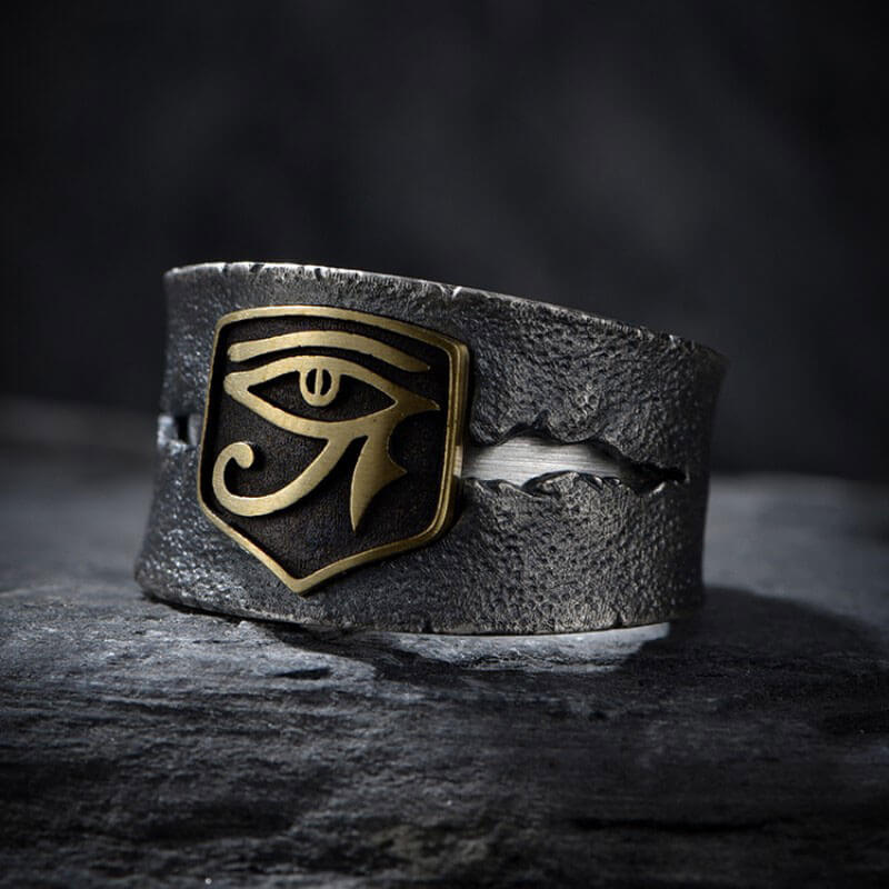 Men's Hippop Retro Eye of God Horus Adjustable Ring