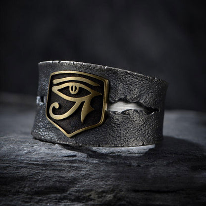 Men's Hippop Retro Eye of God Horus Adjustable Ring