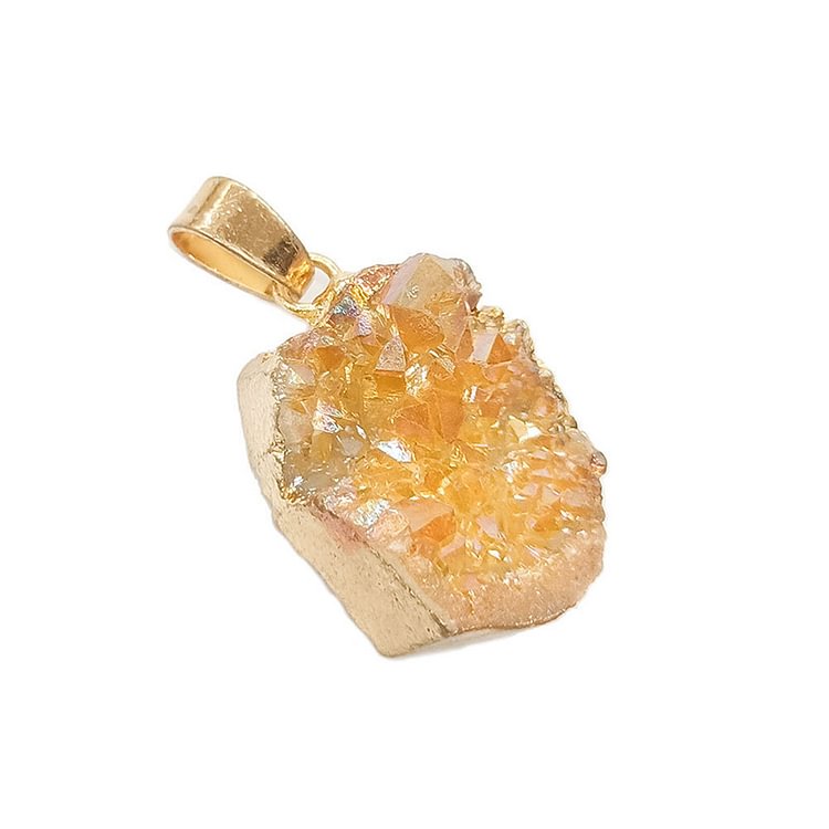 Natural Crystal Geode Pendant