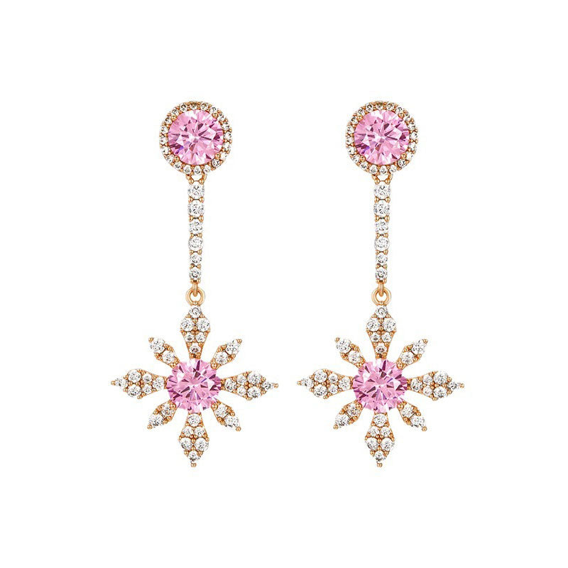 Sweet Petals Retro Luxury Fashionable Long Earrings for Women