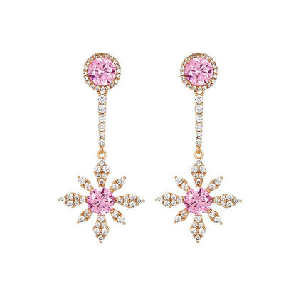 Sweet Petals Retro Luxury Fashionable Long Earrings for Women