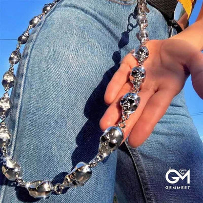 Men's Gothic Skull Head Waist Chain