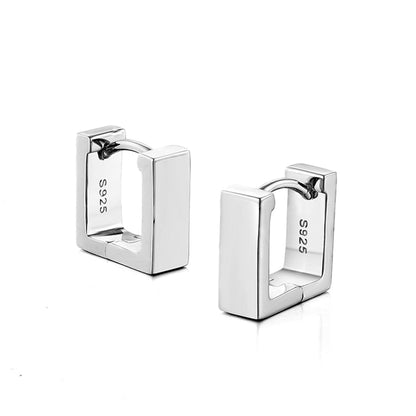 Sterling Silver Square Premium Earrings