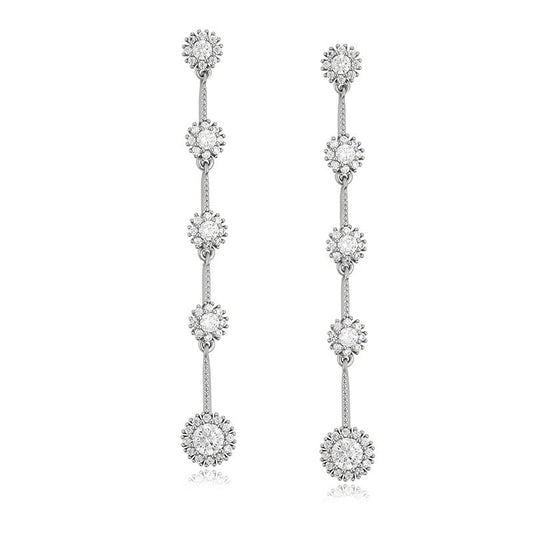 Sunflower Earrings Elegant Long Tassel Earrings