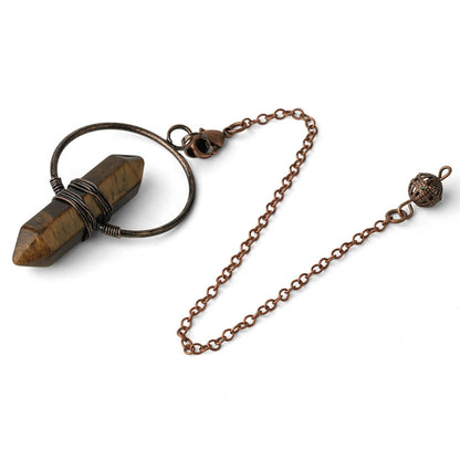 Hexagonal Prism Bullet Crystal Pendant