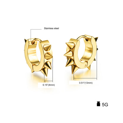 Stainless Steel Cone Hoop Earrings