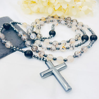 Cross Catholic Rosary Necklace