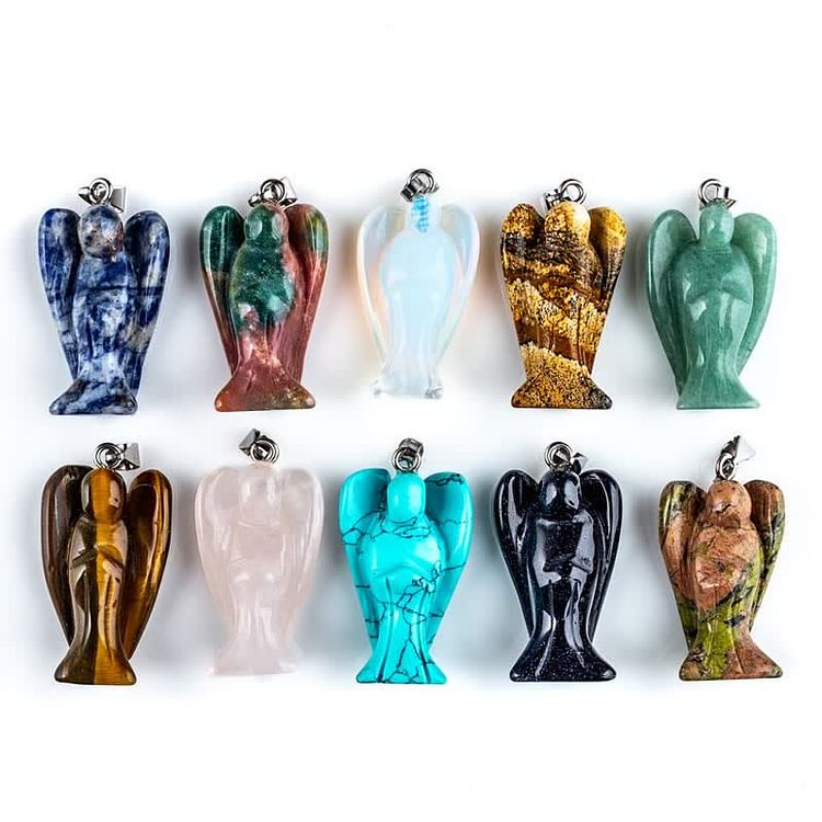 Crystal Guardian Angel Necklace