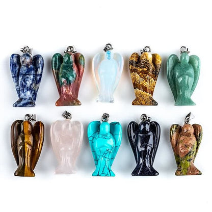 Crystal Guardian Angel Necklace