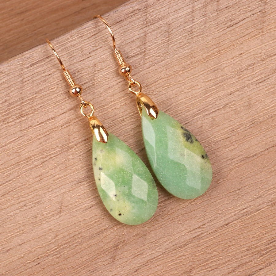 Simple Crystal Cut Drop Earrings