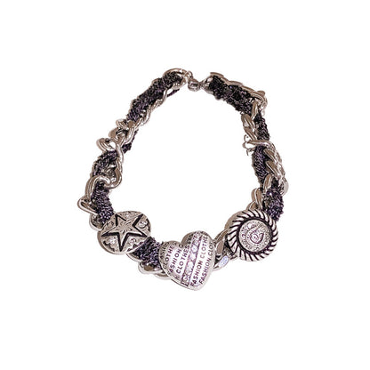 Round Pentagram Wrapped Necklace