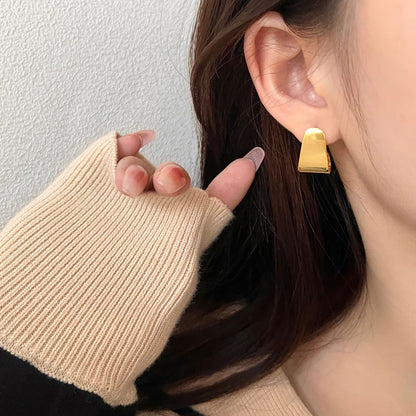 S925 Sterling Silver Geometric Bend Light Luxury Premium Earrings