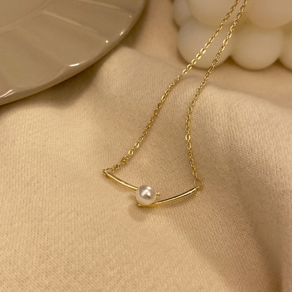 Luxury Single Pearl Necklace with High Design Sense