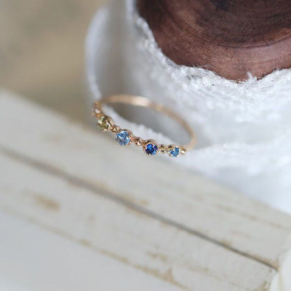 Simple Blue And Green Gradient Ring