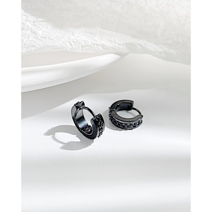 Stainless Steel Rope Totem Huggie Hoop Earrings