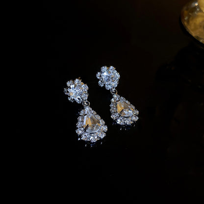 Luxury Full Stones Butterfly Drip & Bow Shape Drop Earrings