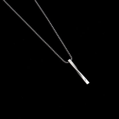 Hipster Spiral Strip Hip Hop Titanium Steel Necklace