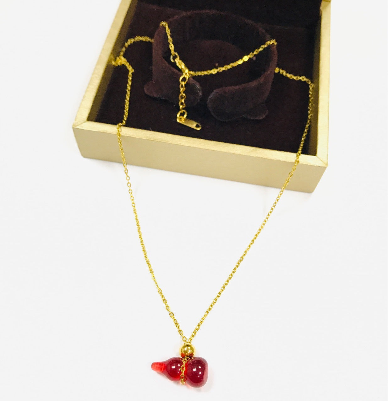 New Ins Flo Collarbone Titanium Steel Necklace