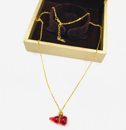 New Ins Flo Collarbone Titanium Steel Necklace