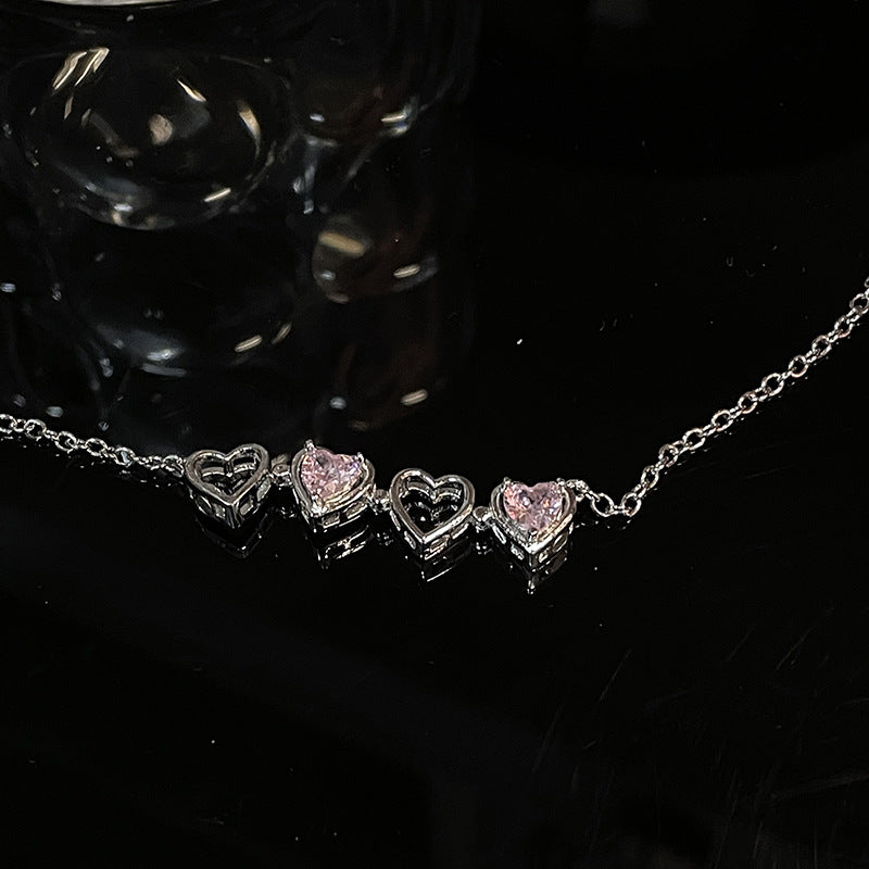 Niche Design Four-leaf Clover Love A Two-wear Necklace