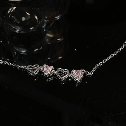 Niche Design Four-leaf Clover Love A Two-wear Necklace