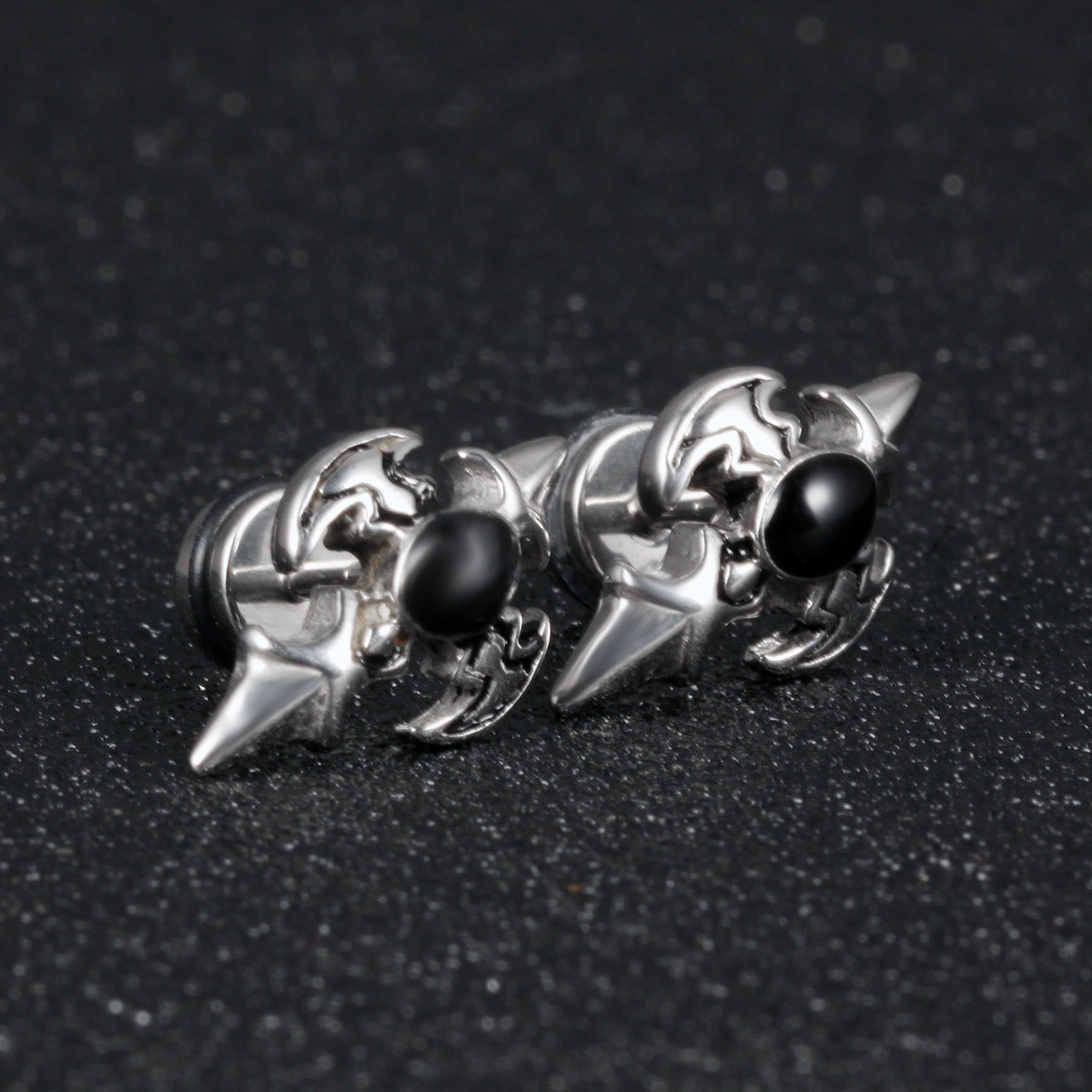 Stainless Steel Crusades Stud Earrings
