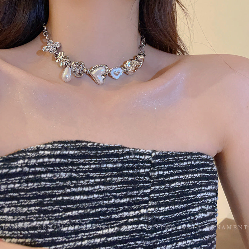 Love Flower Pearl Necklace