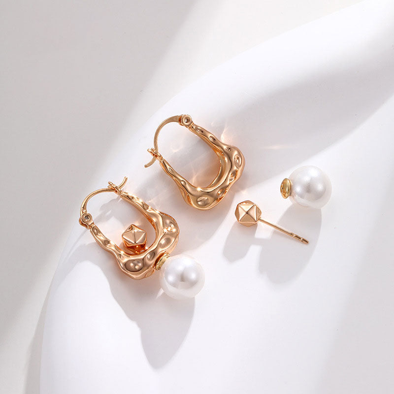 Detachable Two-wear Earrings with Niche Style and Light Luxury