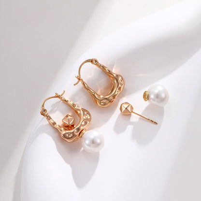 Detachable Two-wear Earrings with Niche Style and Light Luxury
