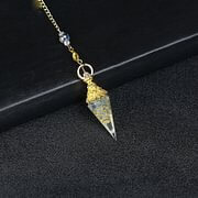 Crystal Resin Hexagonal Pyramid Pendulum