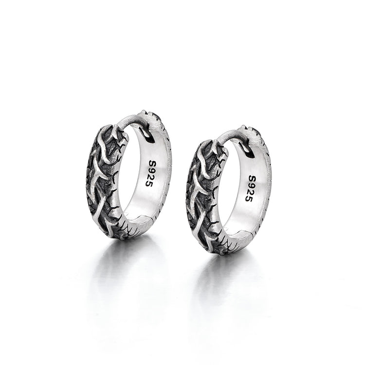 Sterling Silver Vintage Multi-Pattern Earrings