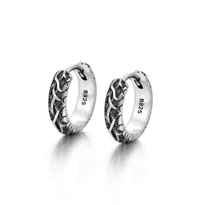 Sterling Silver Vintage Multi-Pattern Earrings