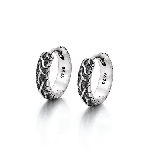 Sterling Silver Vintage Multi-Pattern Earrings