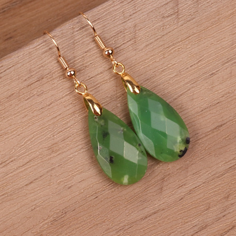 Simple Crystal Cut Drop Earrings