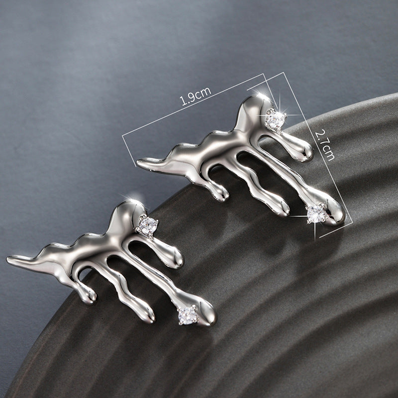 Lava Studs Statement Earrings