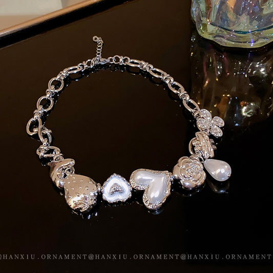 Love Flower Pearl Necklace