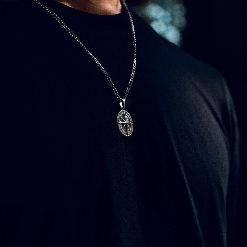 Retro Compass Men's Necklace