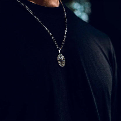 Retro Compass Men's Necklace