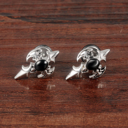 Stainless Steel Crusades Stud Earrings
