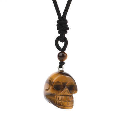 Crystal Halloween Skull Acrylic One-piece Necklace
