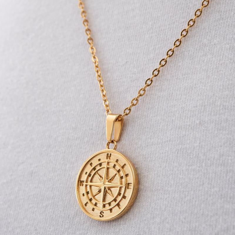 Retro Compass Men's Necklace