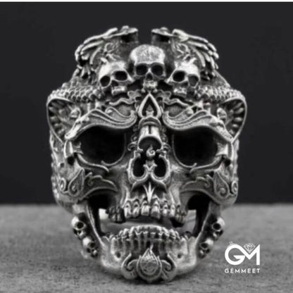 Stainless Steel One-eyed Beard Pirate Ring