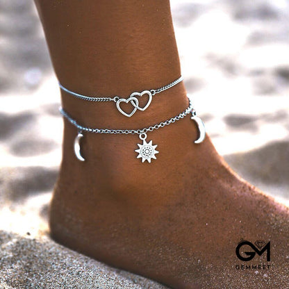 Sun Love Crescent Beach Chain Anklet